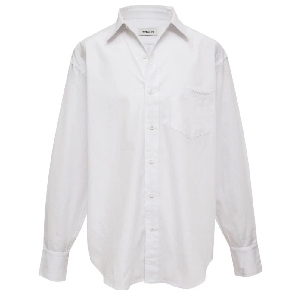 Thirty Years White Dress Shirt Size 2 (XL/2X) - 100% Cotton